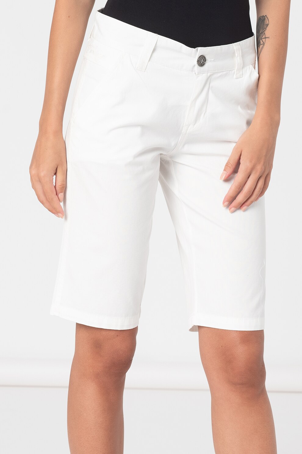 Fundango, Bermude chino de bumbac, Alb