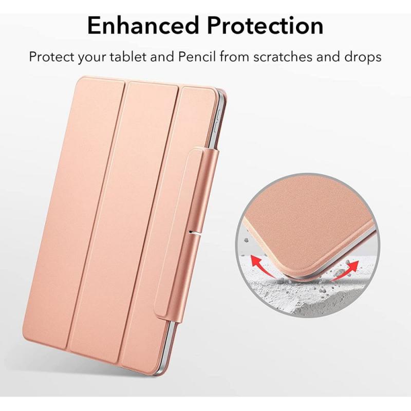 Husa ESR Rebound Magnetic compatibila cu iPad Pro 12.9 inch (2020/2021) Rose Gold