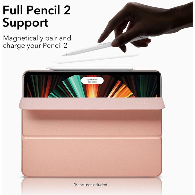 Husa ESR Rebound Magnetic compatibila cu iPad Pro 12.9 inch (2020/2021) Rose Gold