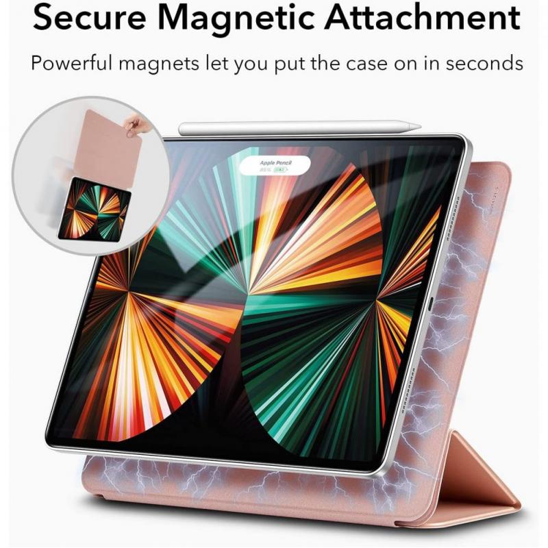 Husa ESR Rebound Magnetic compatibila cu iPad Pro 12.9 inch (2020/2021) Rose Gold