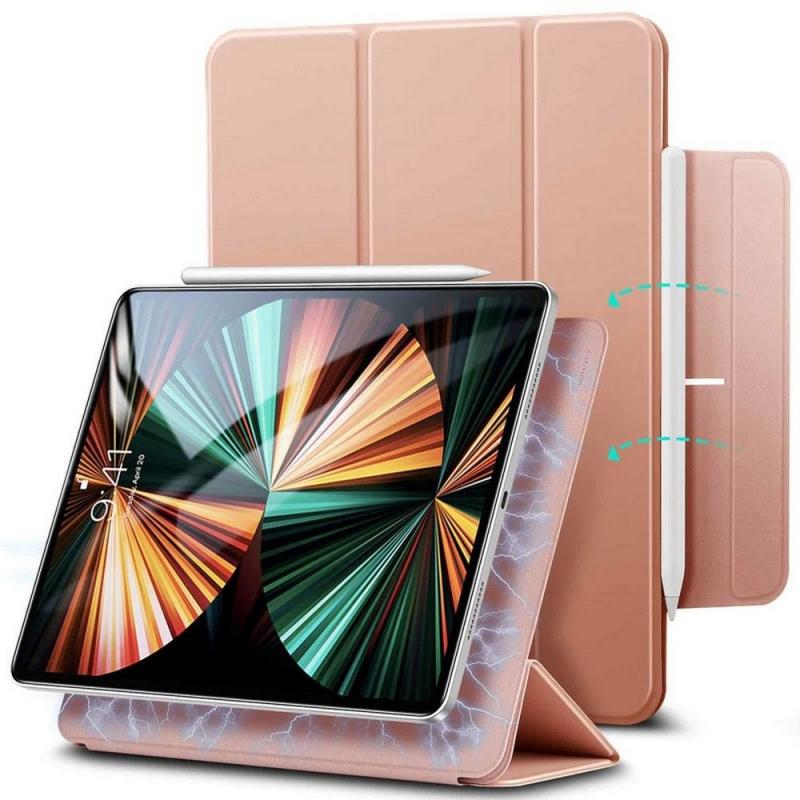 Husa ESR Rebound Magnetic compatibila cu iPad Pro 12.9 inch (2020/2021) Rose Gold