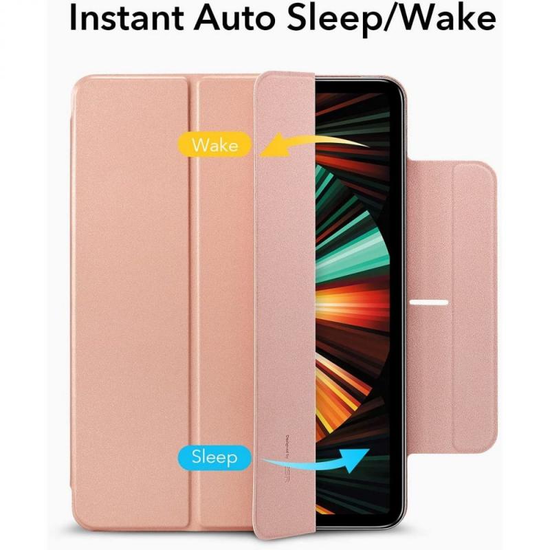 Husa ESR Rebound Magnetic compatibila cu iPad Pro 12.9 inch (2020/2021) Rose Gold