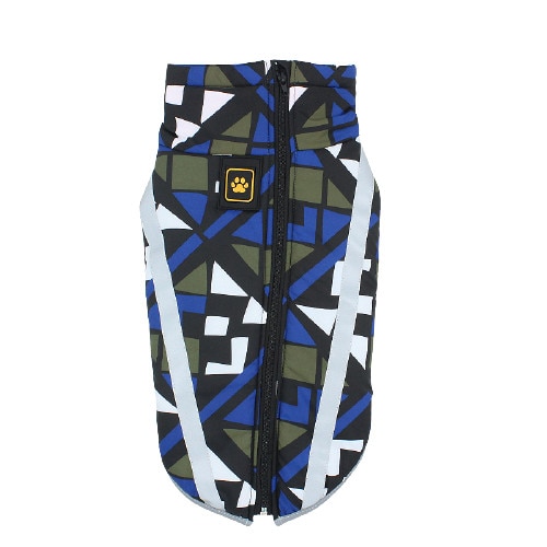 Geaca pentru caini, model Abstract, Albastru, 4XL