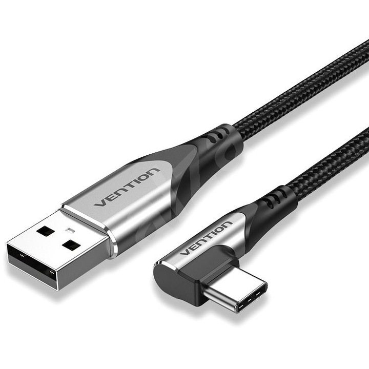 Cablu USB-USB tip C, incarcare rapida, 3 metri, Vention