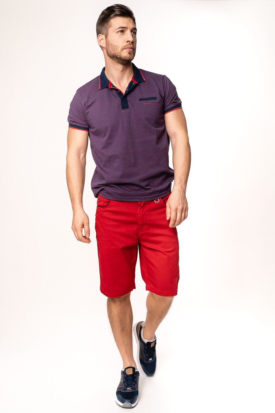 Pantaloni scurti de panza pentru barbati Budmil, Desmond, Rosu