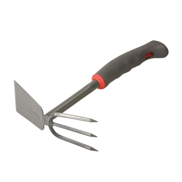 Furca mica cu sapaliga din otel pentru gradinarit, negru