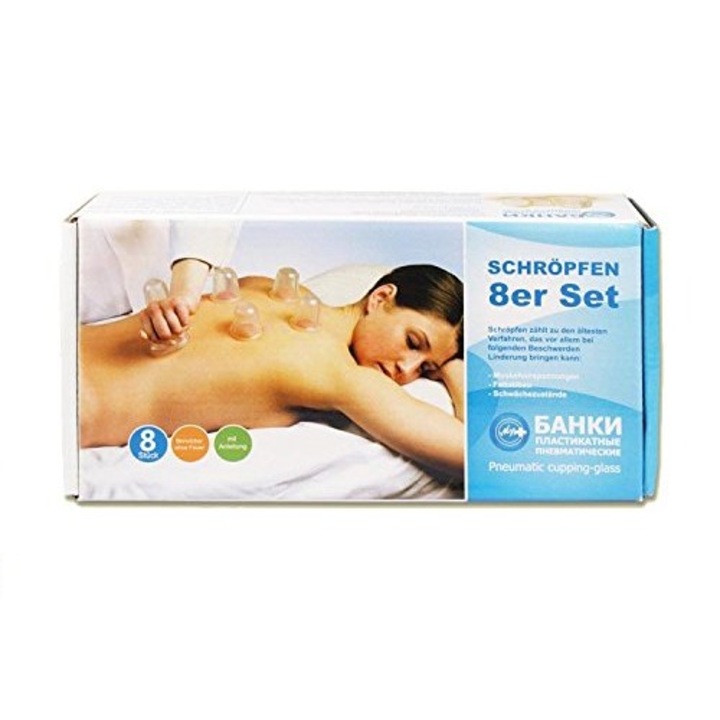 Set 8 Ventuze din Silicon Medicinal pentru masaj anticelulitic Medpribor