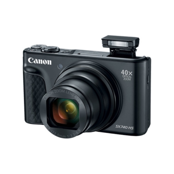 Canon PowerShot SX740 HS kompakt fényképezőgép, 20.3 MP, fekete
