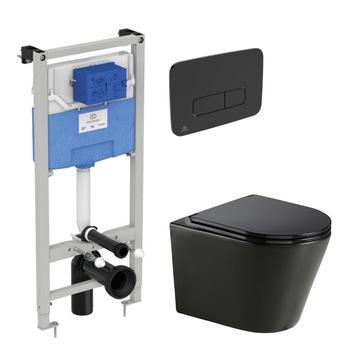 Set All In One vas WC incastrat, Wellis, Clement Black cu capac soft-close, Rezervor Prosys 120, Clapeta Oleas m3 Set All In One vas WC incastrat, Wellis, Clement Black cu capac soft-close, Rezervor Prosys 120, Clapeta Oleas m3