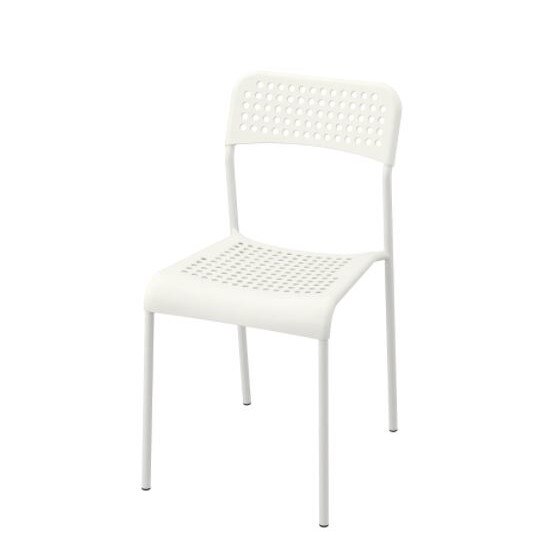 Scaun living,Bucatarie,terasa, alb, 42 x 39 x 77 h cm
