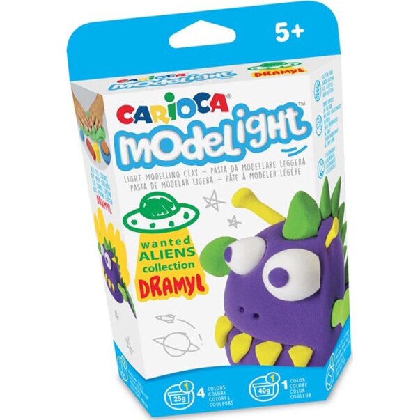 Plastilina Carioca ModeLight PlayBox, Alien DRAMYL