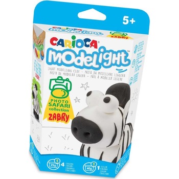 Plastilina Carioca ModeLight PlayBox, Safari Zebra ZABRY Plastilina Carioca ModeLight PlayBox, Safari Zebra ZABRY