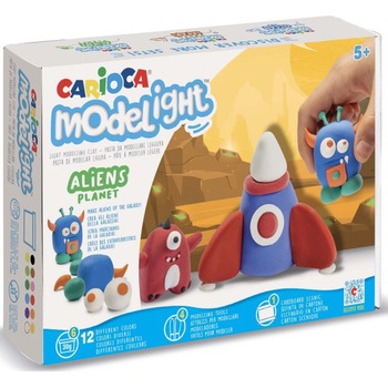 Plastilina Carioca ModeLight Maxi PlayBox, Aliens Planet Plastilina Carioca ModeLight Maxi PlayBox, Aliens Planet