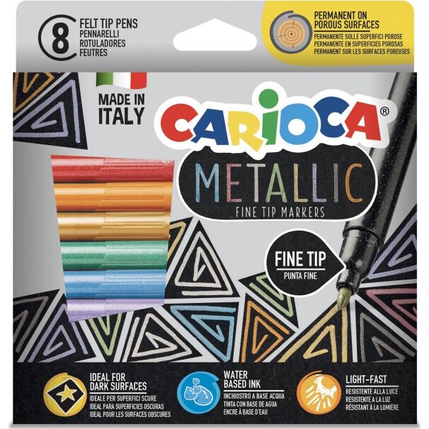 Fineliner Metalic Carioca, 8/set