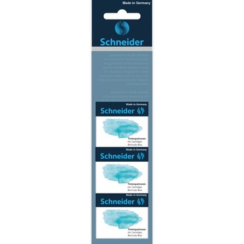 Pachet 3 cutii Patroane stilou Schneider, 6/cutie, Bermuda blue Pachet 3 cutii Patroane stilou Schneider, 6/cutie, Bermuda blue