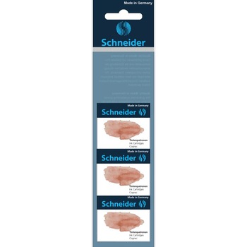 Pachet 3 cutii Patroane stilou Schneider, 6/cutie, Cognac Pachet 3 cutii Patroane stilou Schneider, 6/cutie, Cognac