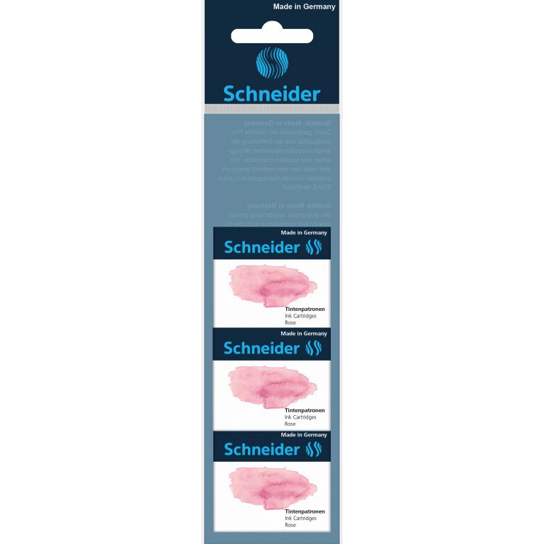 Pachet 3 cutii Patroane stilou Schneider, 6/cutie, rose