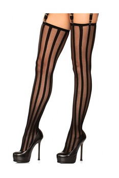 Ciorapi, Leg Avenue, Stripe, negru, S-L Ciorapi, Leg Avenue, Stripe, negru, S-L