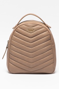 Tosca Blu, Rucsac de piele ecologica cu aspect matlasat Baghera, Taupe Tosca Blu, Rucsac de piele ecologica cu aspect matlasat Baghera, Taupe