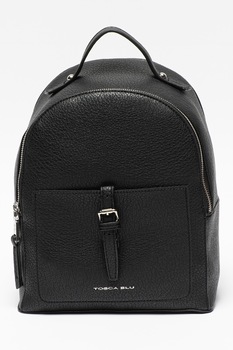 Tosca Blu, Rucsac de piele ecologica cu aspect texturat Re Leone, Negru Tosca Blu, Rucsac de piele ecologica cu aspect texturat Re Leone, Negru