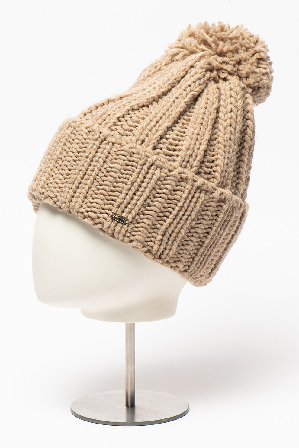 Replay, Caciula tricotata gros cu ciucure, Bej