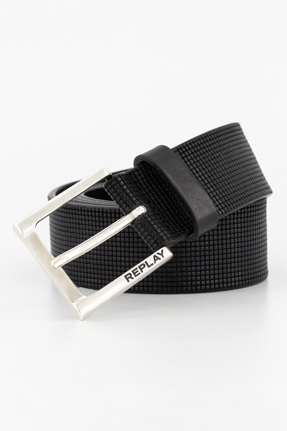 Replay, Curea de piele cu aspect texturat