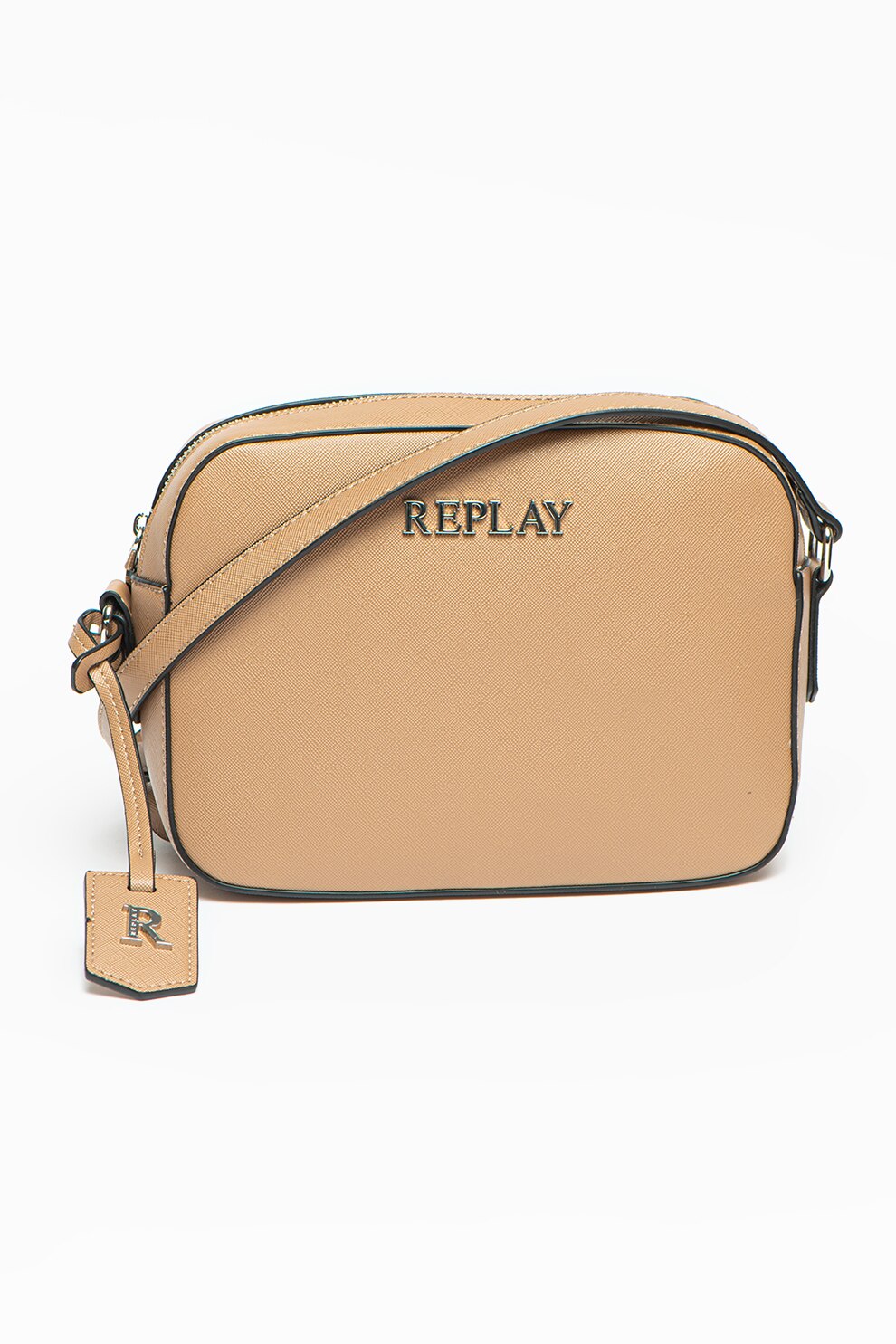 Replay, Geanta crossbody din piele ecologica, Taupe