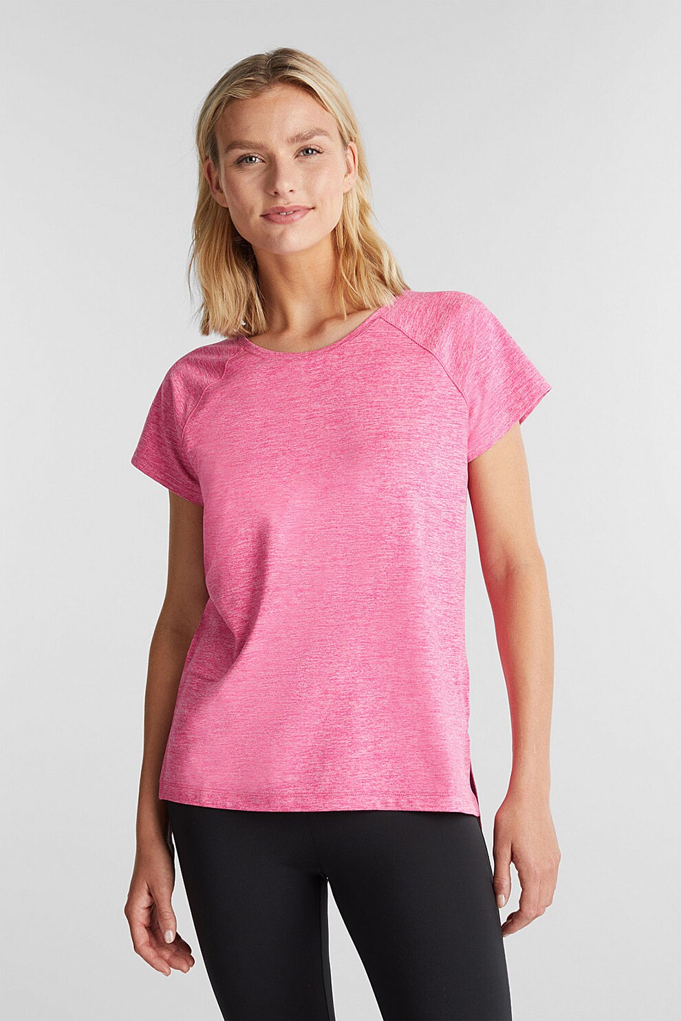 Esprit, Tricou cu terminatie asimetrica, Roz melange