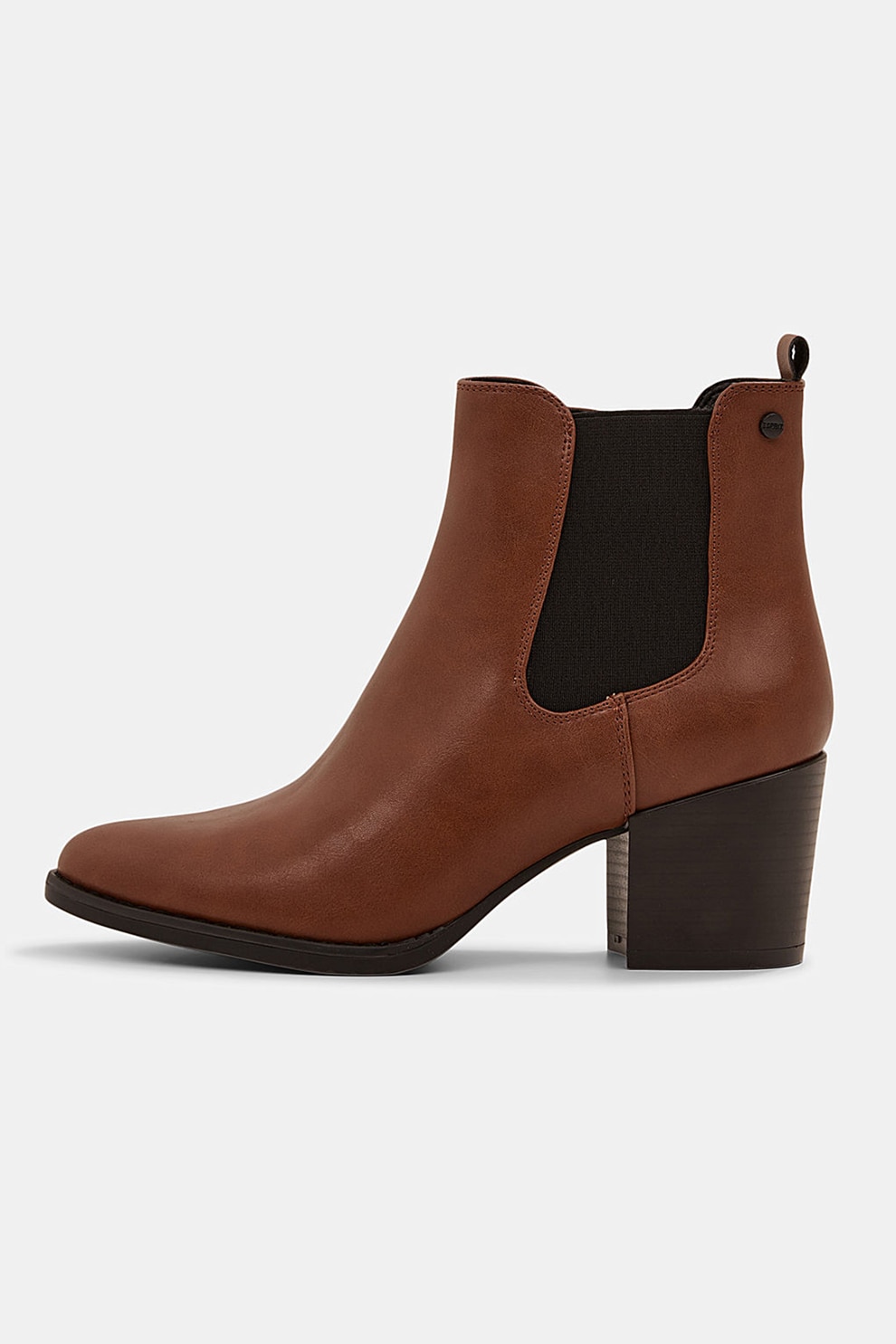 Esprit, Botine Chelsea de piele ecologica, Maro