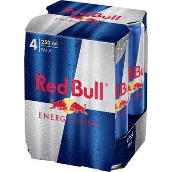 Bautura Energizanta Red Bull Energy Drink, 4 x 0.25l Bautura Energizanta Red Bull Energy Drink, 4 x 0.25l