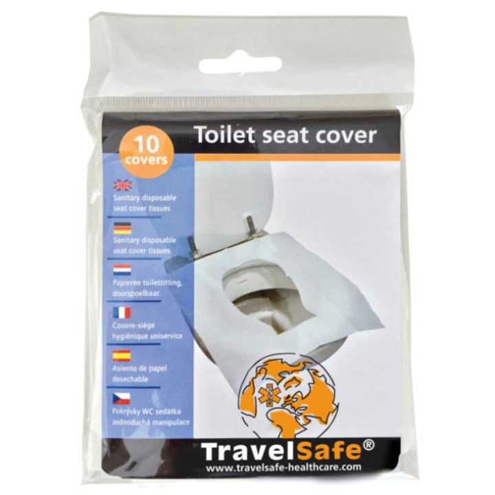 Set hartie pentru acoperirea colacului de toaleta Travelsafe TS61, 10 bucati