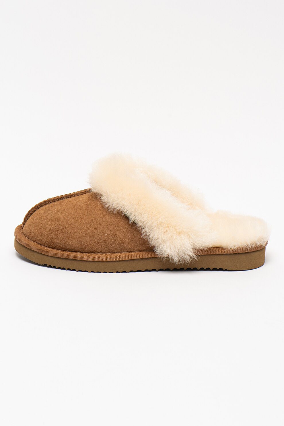 Bullboxer, Papuci cau captuseala de piele intoarsa shearling, Maro camel