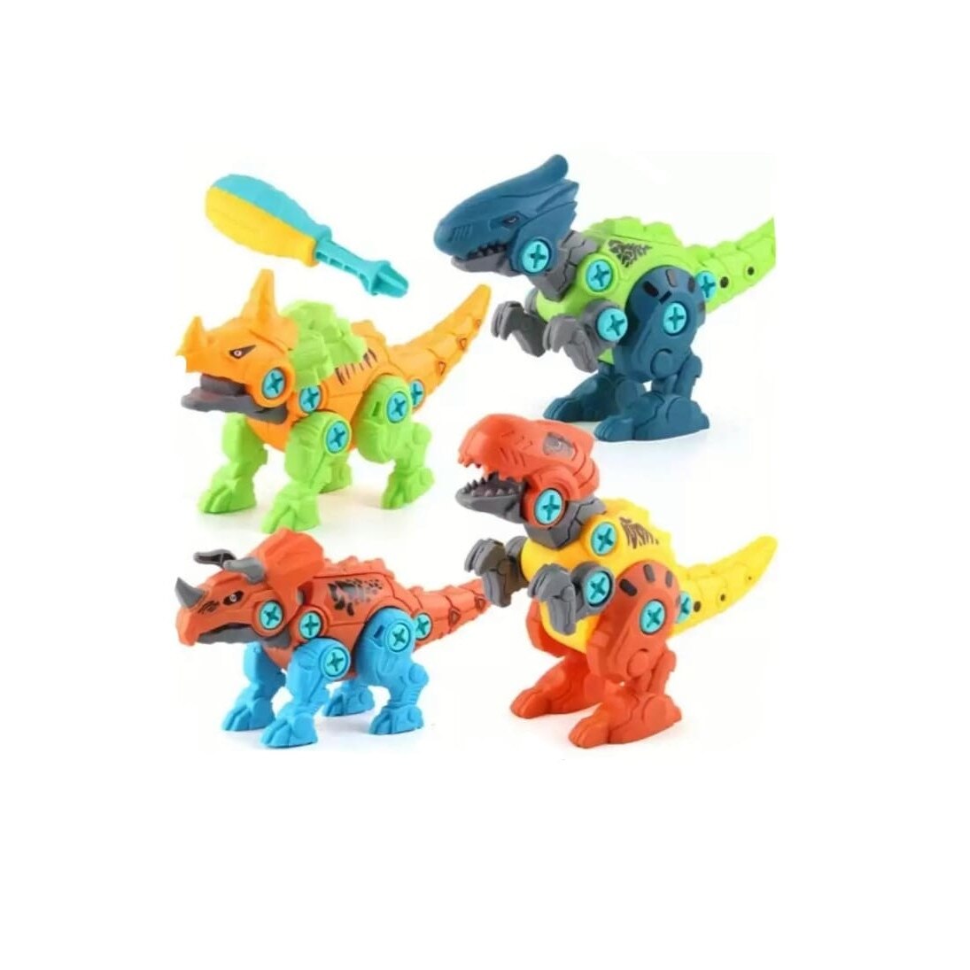 Set Figurine 4 Dinozauri , cu surubelnita