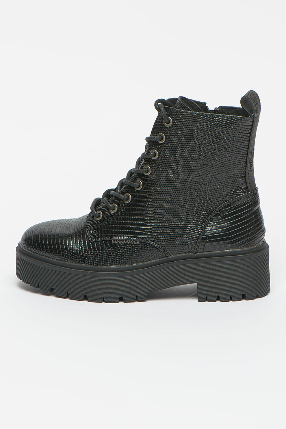 Bullboxer, Ghete din piele ecologica cu varf rotunjit, Negru