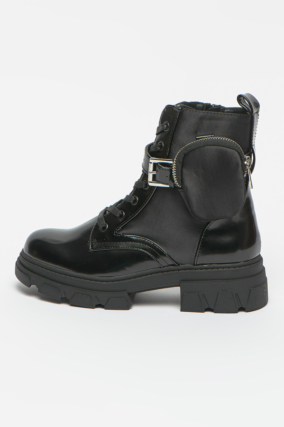 Bullboxer, Ghete din piele cu etuiuri detasabile cu fermoar, Negru