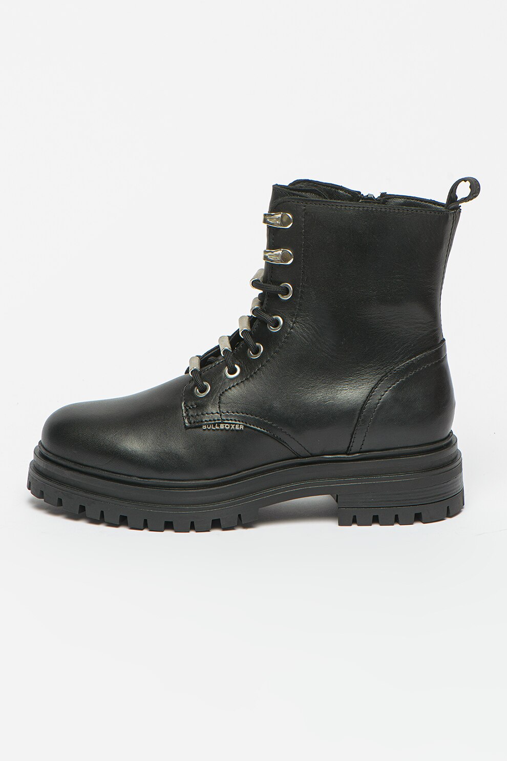 Bullboxer, Ghete din piele cu model uni, Negru