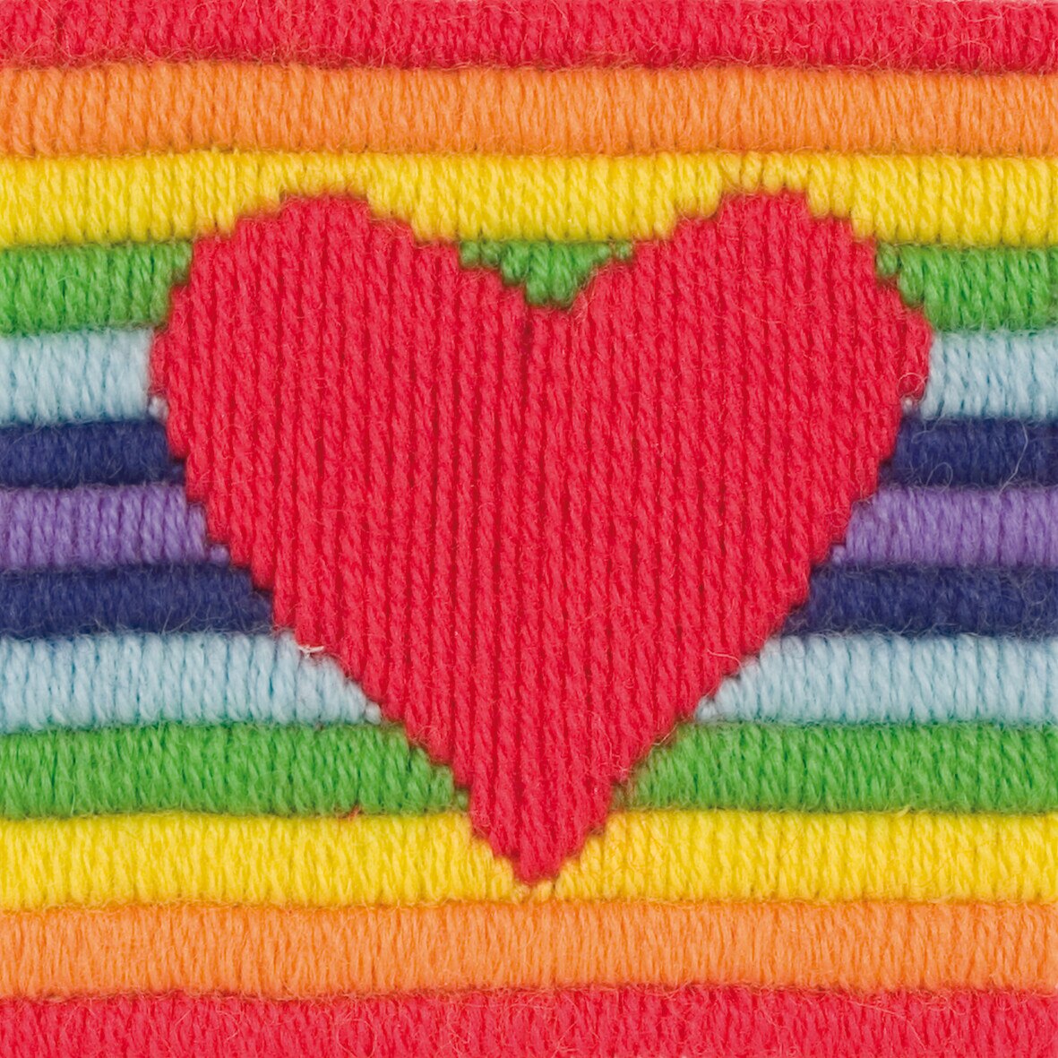 Primul meu set de broderie, Inima, 10x10cm