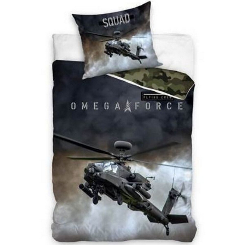 Lenjerie de pat din bumbac Carbotex, Elicopter, 140x200cm