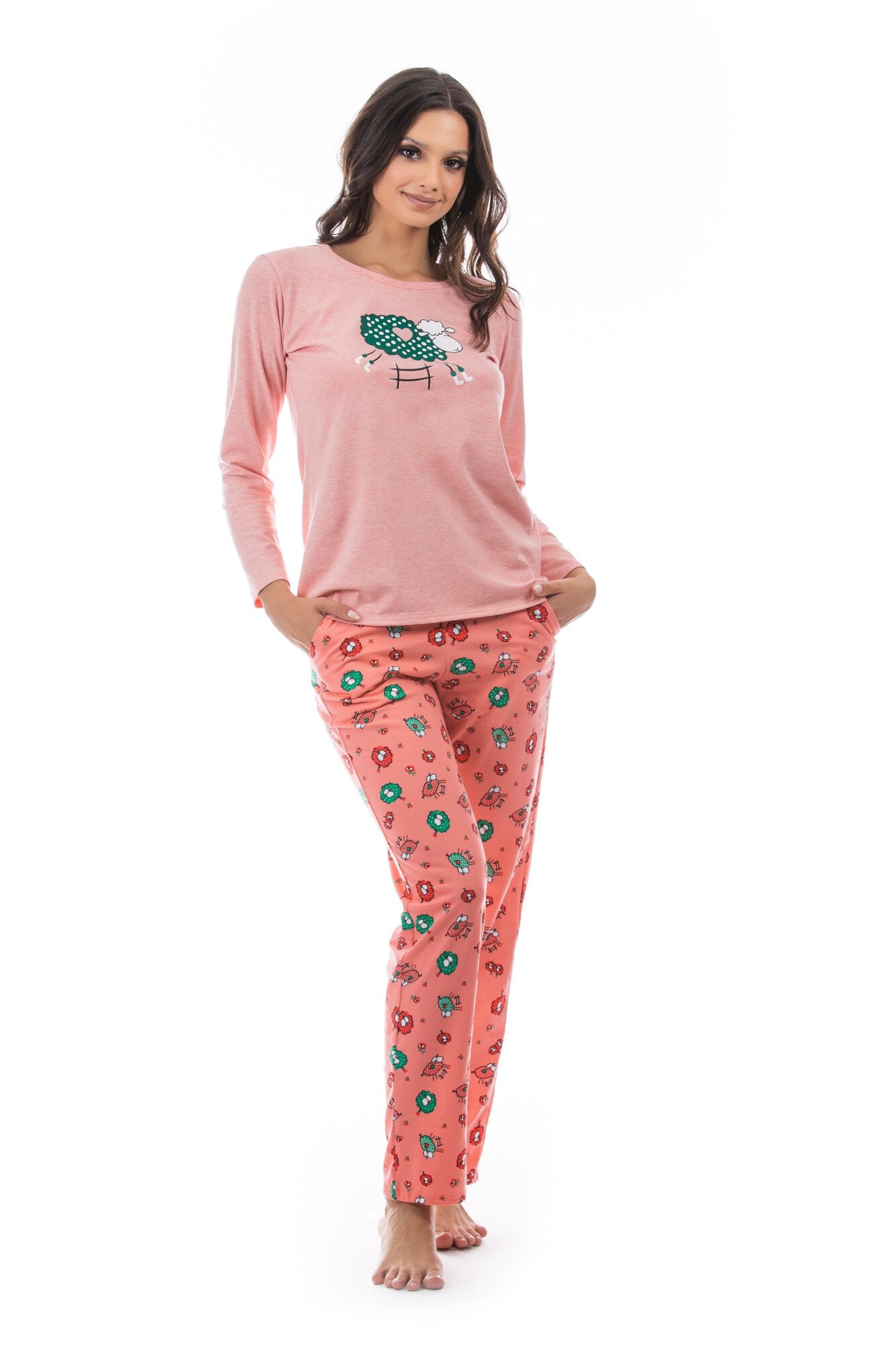 Pijamale dama PFI374, Coral