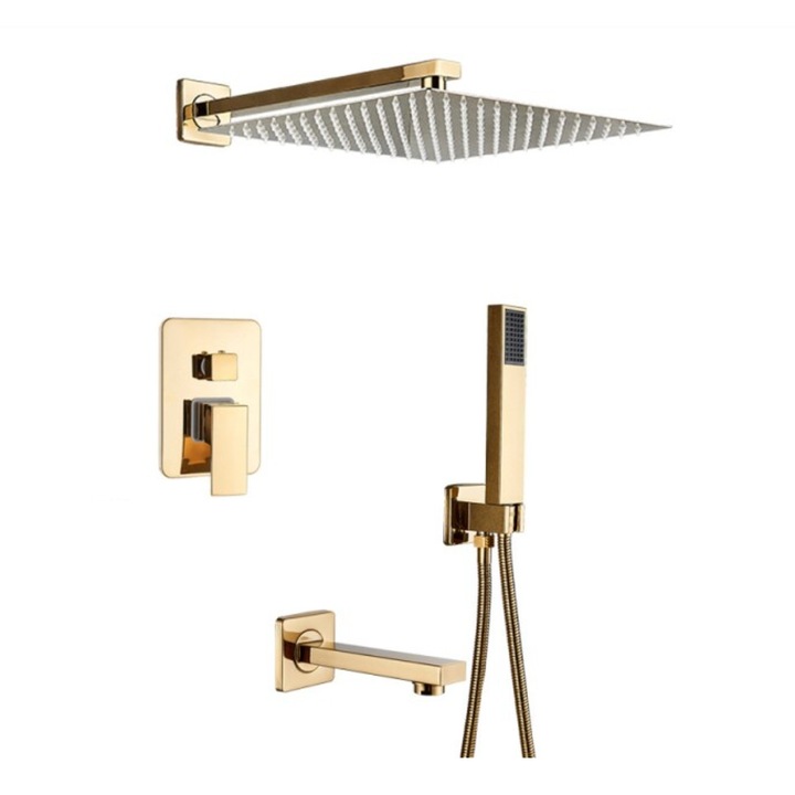 Baterie dus, Blackswan, Tip M60.2, model auriu, dimensiune 25 cm