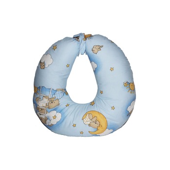 Perna de alaptat ursuletul somnoros, albastru Perna de alaptat ursuletul somnoros, albastru