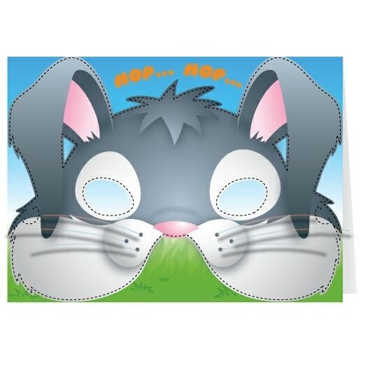 Felicitare cu masca-Iepuras