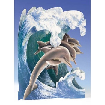 Felicitare 3D Swing Cards dinamica model-Delfini Felicitare 3D Swing Cards dinamica model-Delfini