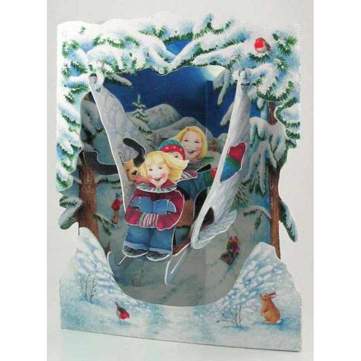 Felicitare 3D Swing Cards dinamica model-La sanius