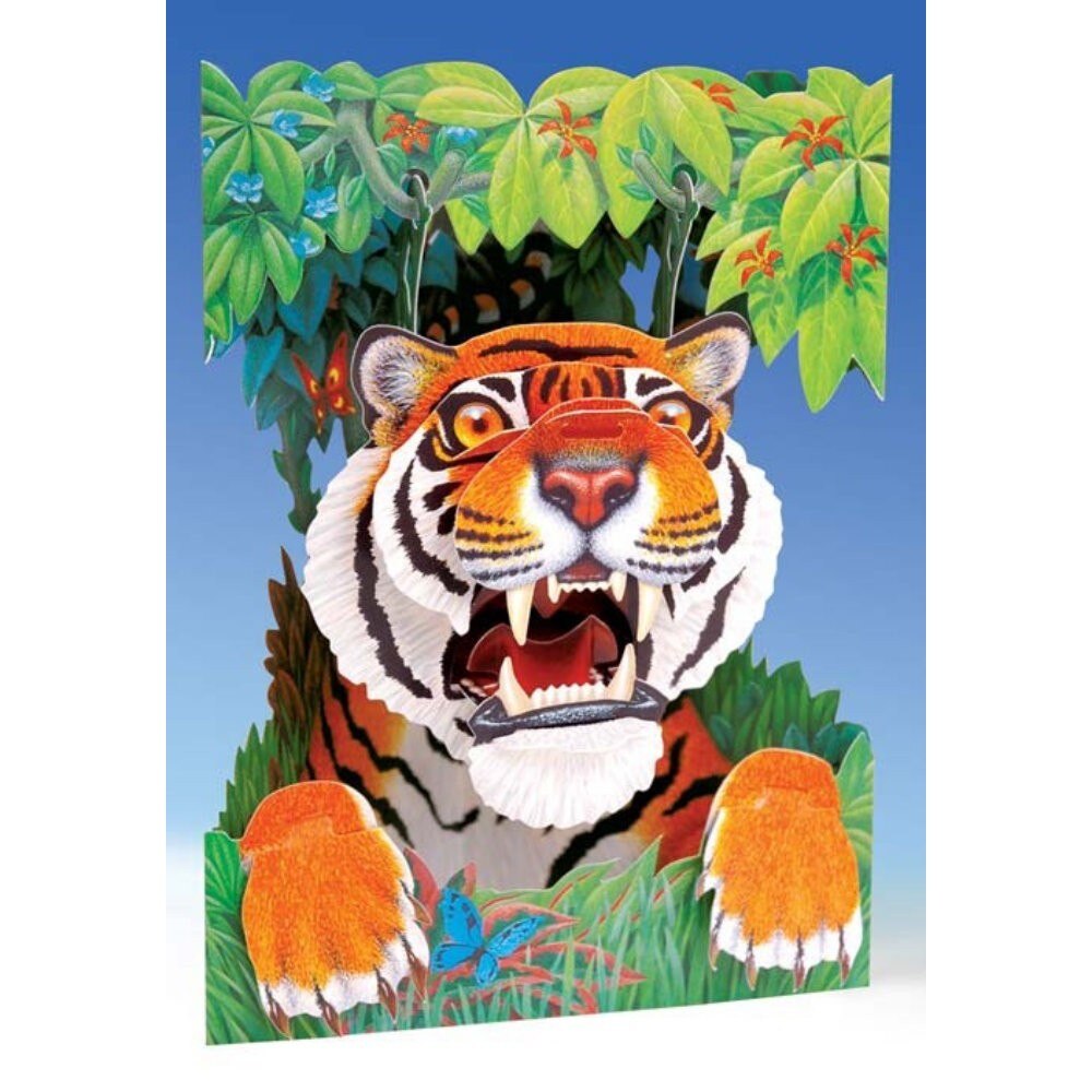 Felicitare 3D Swing Cards dinamica model - Tigru