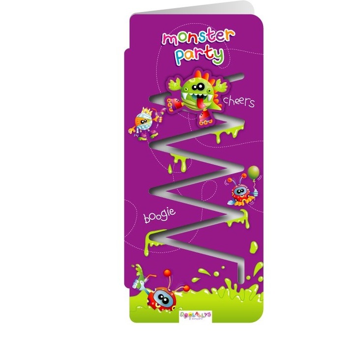 Felicitare cu mascota mobila-Monstru petrecaret