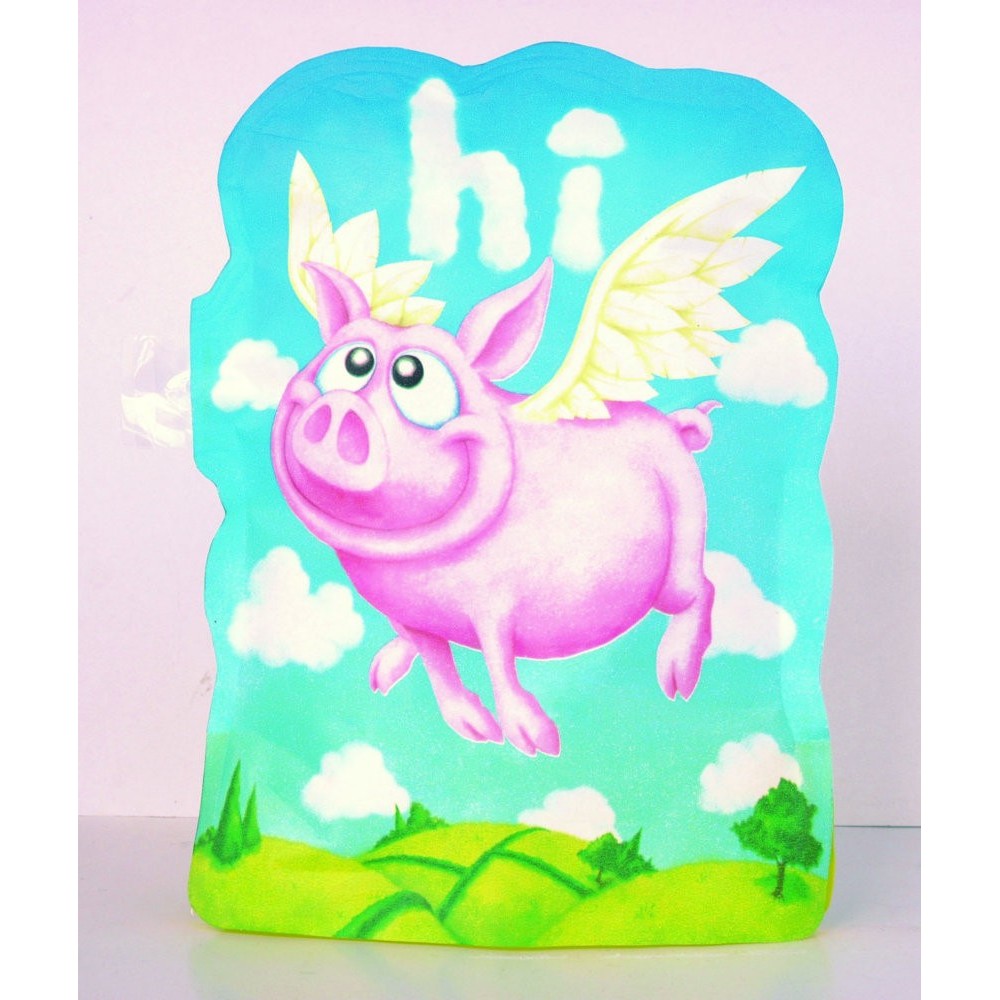 Felicitare Porcii pot zbura-gonflabila 3D