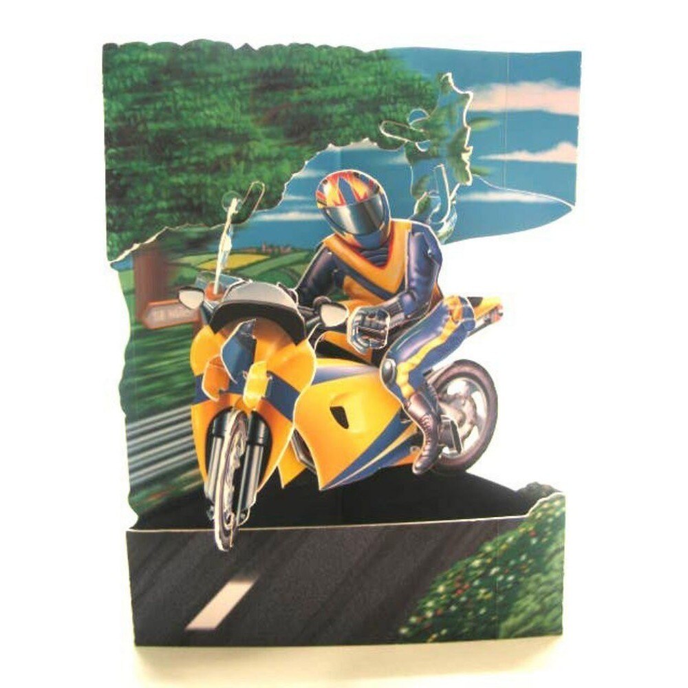 Felicitare 3D Swing Cards dinamica model-Motocicleta