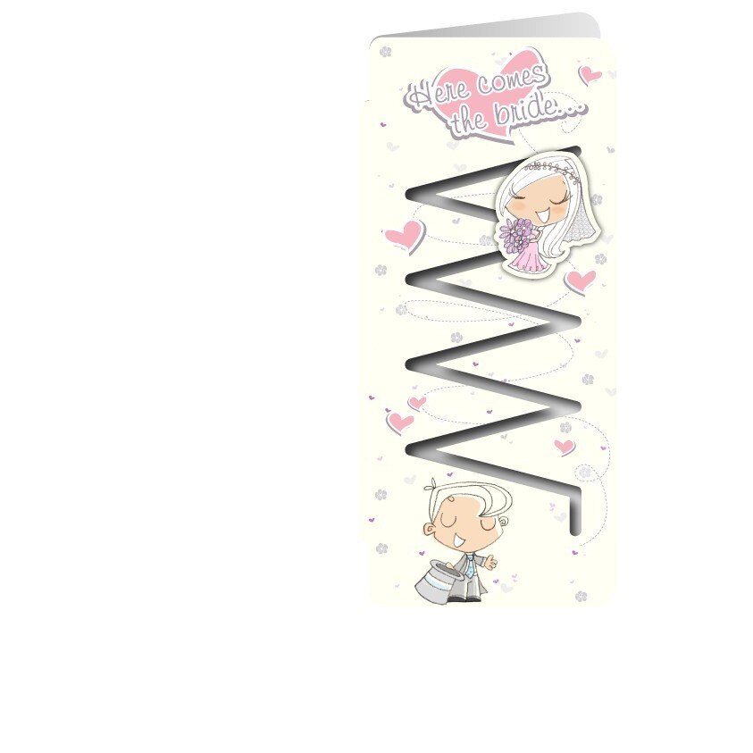 Felicitare cu mascota mobila-Mireasa