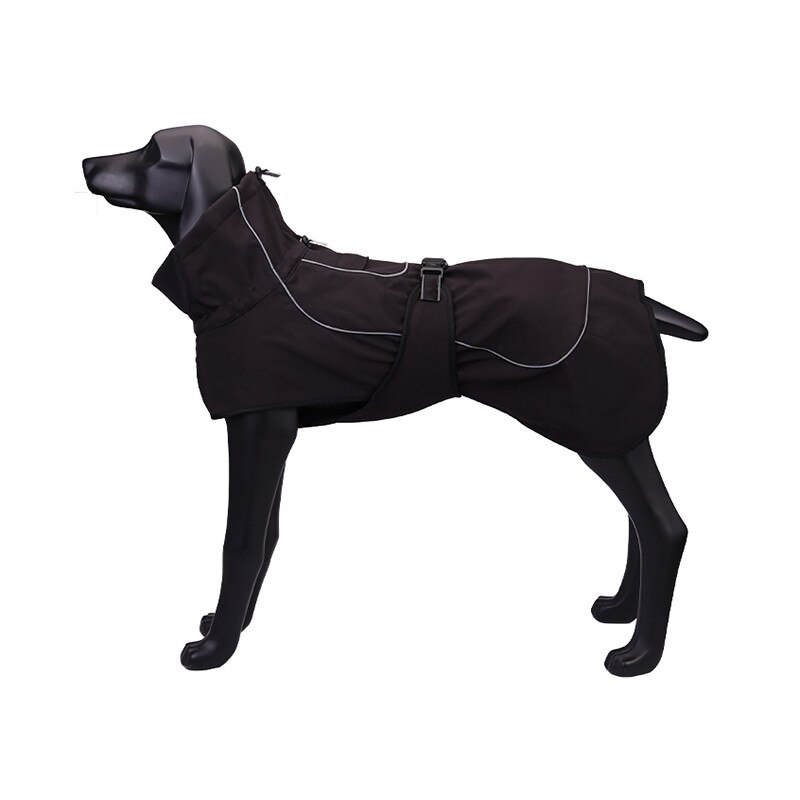 Haina impermeabila caini captusita polar negru S